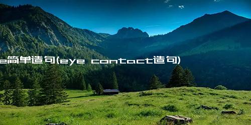 eye简单造句(eye contact造句)